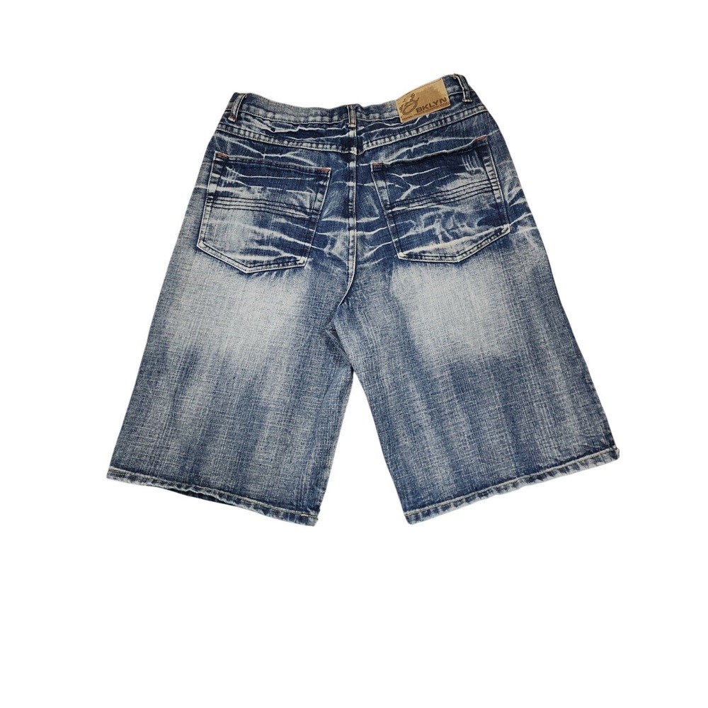 Vtg Brooklyn Xpress Denim Shorts 34 x13 Mens Blue Jorts Baggy Y2K Streetwear 25"